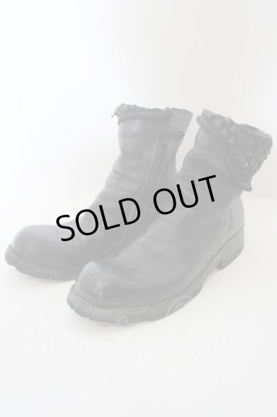 画像1: KMRii / Coating Crush Boots ショートブーツ  ブラック O-24-04-16-071-KM-sho-YM-ZT4000 (1)
