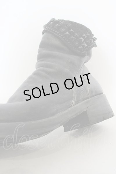 画像4: KMRii / Coating Crush Boots ショートブーツ  ブラック O-24-04-16-071-KM-sho-YM-ZT4000 (4)