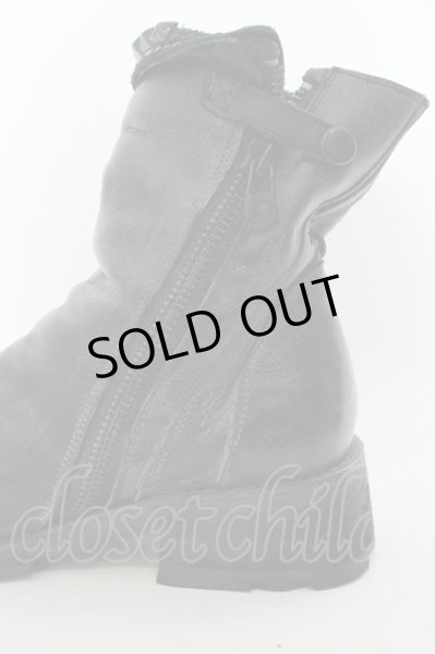 画像14: KMRii / Coating Crush Boots ショートブーツ  ブラック O-24-04-16-071-KM-sho-YM-ZT4000 (14)