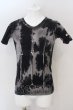 画像1: Roen / レースアップムラ染Tシャツ 44 グレーxグリーン系 O-24-04-16-011-Ro-ts-YM-ZT484 (1)