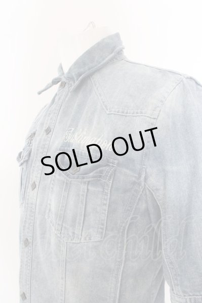 画像2: semantic design / スカル刺繍半袖デニムウエスタンシャツ M ライトインディゴ O-24-04-23-004-SE-sh-YM-ZT257 (2)