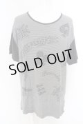 SMACK ENGINEER / DEAL DESIGNコラボアイコニックボーダーTシャツ  ブラックｘグレー O-24-04-23-040-SM-ts-YM-OS