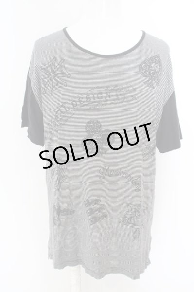 画像1: SMACK ENGINEER / DEAL DESIGNコラボアイコニックボーダーTシャツ  ブラックｘグレー O-24-04-23-040-SM-ts-YM-OS (1)