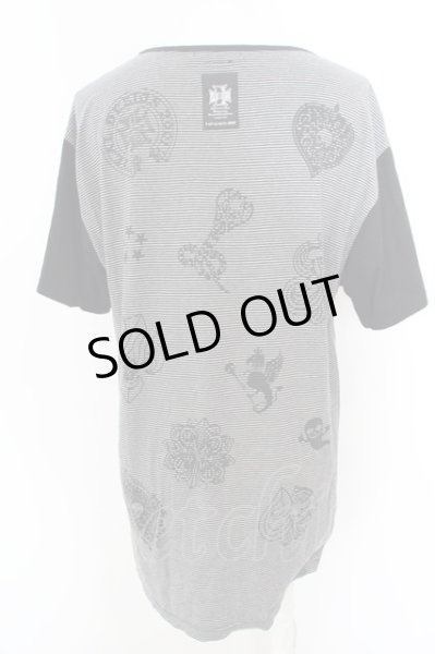 画像2: SMACK ENGINEER / DEAL DESIGNコラボアイコニックボーダーTシャツ  ブラックｘグレー O-24-04-23-040-SM-ts-YM-OS (2)