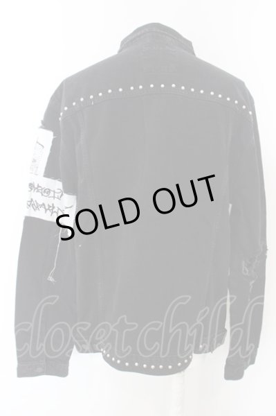 画像3: ZARA / デニムジャケットwithパッチ XL ブラック O-24-04-23-054-ZA-ou-YM-ZT268 (3)