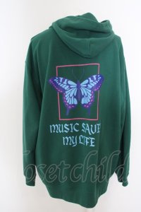 MSML / OVERSIZED BATTERFLY GRAPHIC HOODIE　パーカー L グリーン O-24-04-23-057-MM-to-YM-OS