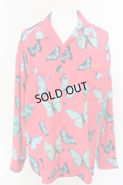 画像1: 【セール】MSML / BUTTERFLY OPEN COLLAR LONG SLEEVE シャツ XL ピンク O-24-04-23-063-MM-sh-YM-ZT072