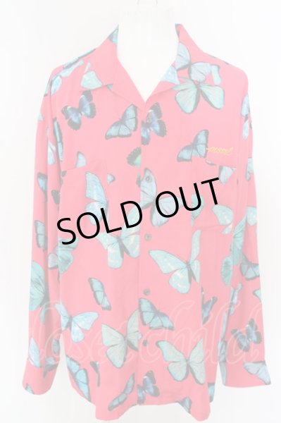 画像1: MSML / BUTTERFLY OPEN COLLAR LONG SLEEVE シャツ XL ピンク O-24-04-23-063-MM-sh-YM-ZT072 (1)