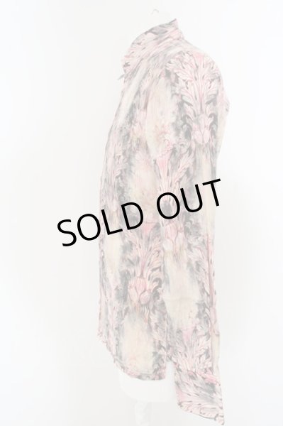 画像2: 5351pour les Hommes / レーヨン総柄シャツ 2 ピンク O-24-04-23-007-53-sh-YM-ZT261 (2)