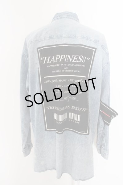 画像3: A’GEM9 / パッチプリントオーバーデニムシャツ F ライトブルー O-24-04-23-069-AM-sh-YM-ZT072 (3)