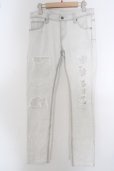画像1: 【WINTERセール】TORNADO MART / ハードダメージデニムパンツ M ホワイト O-24-04-23-074-TO-pa-YM-ZT071 (1)