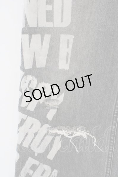 画像2: SHELLAC / ペインティングダメージデニムパンツ 48 グレー O-24-04-23-078-SH-pa-YM-OS (2)