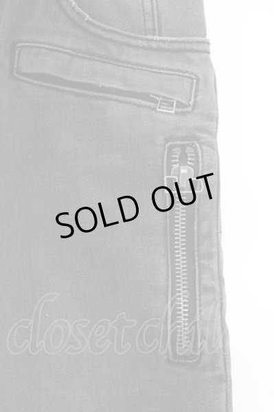 画像2: semantic design / ZIPデザインバイカーパンツ M グレー O-24-04-23-079-SE-pa-YM-ZT071 (2)