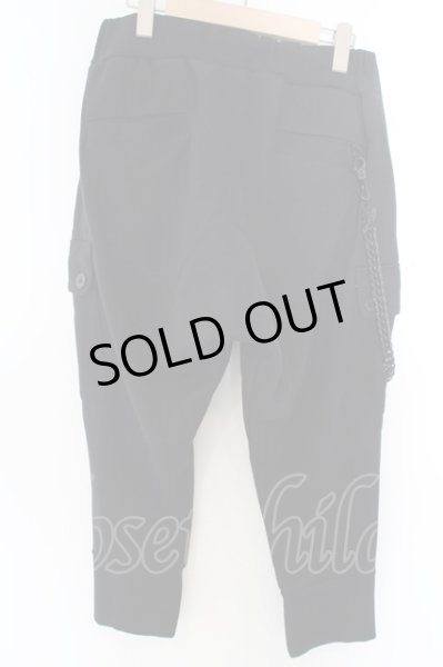 画像2: semantic design / ウォレットチェーン付きスウェットサルエルカーゴパンツ L ブラック O-24-04-23-085-SE-pa-YM-ZT071 (2)