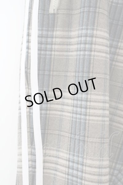 画像2: MSML / チェックイージーパンツ L ブルーｘブラウン O-24-04-23-106-MM-pa-YM-ZT140 (2)