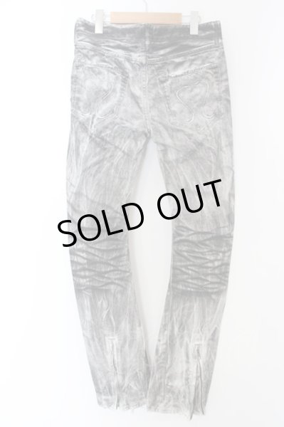 画像3: CIVARIZE / 裾ZIPコーティングバナナデニムパンツ 42 ブラックｘホワイト O-24-04-23-107-CI-pa-YM-OS (3)