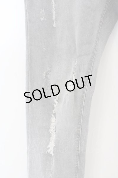 画像2: Roshell / ダメージストレッチデニムパンツ S グレー O-24-04-23-108-Ro-pa-YM-ZT140 (2)