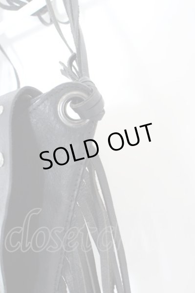 画像3: 5351pour les Hommes / フリンジレザーウエストホルターバッグ  ブラック O-24-04-23-110-53-za-YM-ZT-ML010 (3)