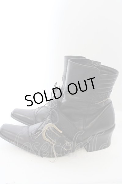 画像4: 5351pour les Hommes / ベルテッドレースアップシューズ 42 ブラック O-24-04-23-128-53-sho-YM-ZT2000 (4)