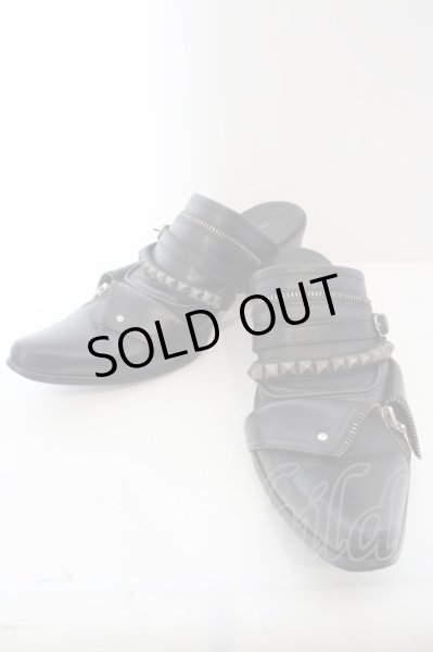 画像1: 5351pour les Hommes / ライダースミュールスリッポン 41 ブラック O-24-04-23-129-53-sho-YM-OS (1)