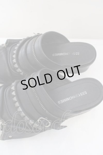 画像5: 5351pour les Hommes / ライダースミュールスリッポン 41 ブラック O-24-04-23-129-53-sho-YM-OS (5)