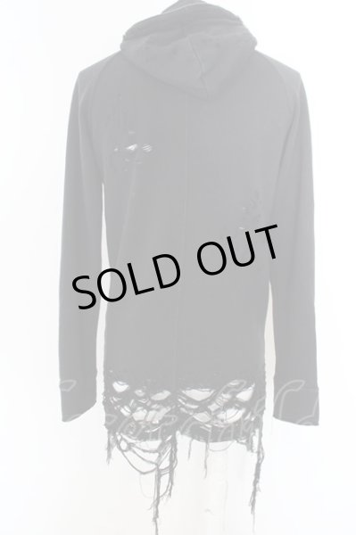 画像3: semantic design / オパールダメージデストロイロングパーカー M ブラック O-24-04-23-023-SE-to-YM-OS (3)