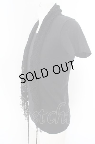 画像2: 5351pour les Hommes / レースマフガンストールストレッチTシャツ 2 ブラック O-24-04-23-024-53-ts-YM-ZT278 (2)