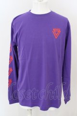 【WINTERセール】Moonage Devilment（清春） / GRAPHIC PRINT L/S T-shirt TYPE B カットソー 44 パープル O-24-04-24-001-MO-to-YM-ZT021