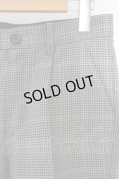 画像2: MR.OLIVE / VALENCIA CHECK PATTERN / ONE PLEATS STA-PREST TAPEREDパンツ XS グレー O-24-04-24-039-MR-pa-YM-ZT185 (2)