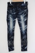 【WINTERセール】CIVARIZE / Notice パウダー加工スキニーデニムパンツ 42 インディゴ O-24-04-24-042-CI-pa-YM-ZT015