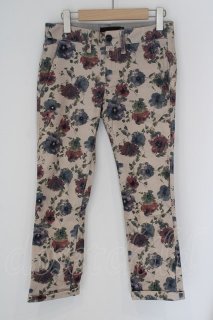 14th Addiction / レザー切り替えクロップドパンツ 1 ブラック O-24-11