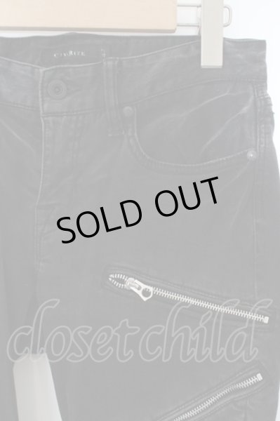 画像2: CIVARIZE / ウォッシュドバイカースキニーデニムパンツ 42 ブラック O-24-04-24-045-CI-pa-YM-ZT015 (2)