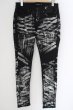 画像1: CIVARIZE / ショッキングカラー泊スキニーデニムパンツ 42 ブラックxシルバー O-24-04-24-047-CI-pa-YM-ZT015 (1)
