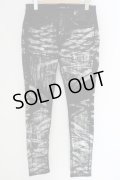 【セール】CIVARIZE / ショッキングカラー泊スキニーデニムパンツ 42 ブラックｘシルバー O-24-04-24-047-CI-pa-YM-ZT015