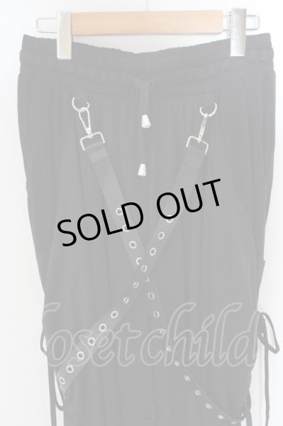 画像2: CIVARIZE / サスペンダー付きスカートレイヤードワイドパンツ 44 ブラック O-24-04-24-048-CI-pa-YM-ZT015 (2)