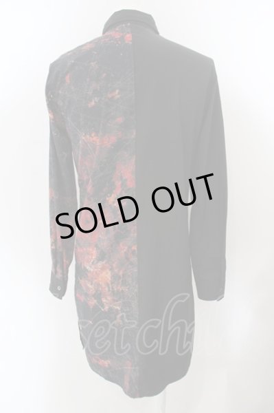 画像2: CIVARIZE / バイカラー昇華ロングシャツ 44 ブラックｘレッド O-24-04-24-011-CI-sh-YM-ZT448 (2)