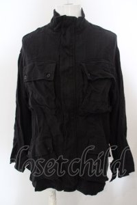 【WINTERセール】Moonage Devilment（清春） / EGO TRIPPINGコラボ PARATROOPER SMOCK ジャケット 44 ブラック O-24-04-24-021-MO-ja-YM-ZT084