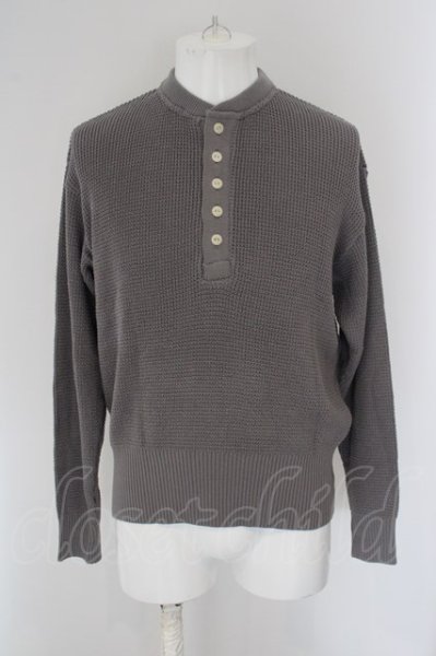 画像1: MR.OLIVE / COMA COTTON WAFFLE KNITTING CLASSIC ニット S グレー O-24-04-24-028-MR-to-YM-ZT083 (1)