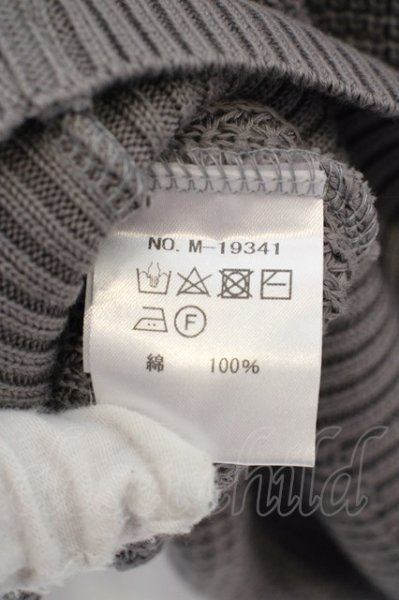 画像3: MR.OLIVE / COMA COTTON WAFFLE KNITTING CLASSIC ニット S グレー O-24-04-24-028-MR-to-YM-ZT083 (3)