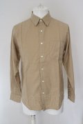 【WINTERセール】MR.OLIVE / レーヨンシルクネップシャツ S ライトブラウン O-24-04-24-030-MR-sh-YM-ZT186