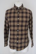 【WINTERセール】MR.OLIVE / コットンチェックシャツ S ブラウン O-24-04-24-031-MR-sh-YM-ZT186