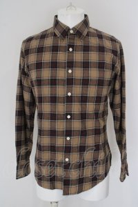 【WINTERセール】MR.OLIVE / コットンチェックシャツ S ブラウン O-24-04-24-031-MR-sh-YM-ZT186