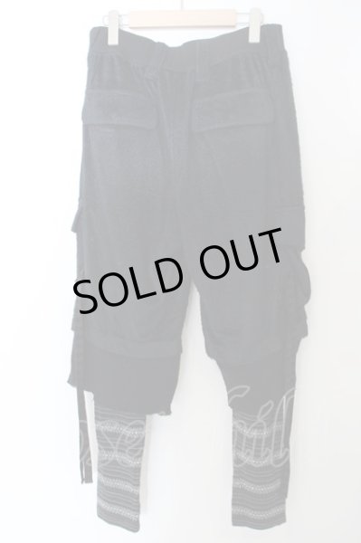 画像4: Roen / モヘヤウールレイヤードパンツ 32 ネイビーｘブラックｘグレー O-24-04-26-032-Ro-pa-YM-OS (4)