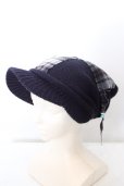 画像1: LGB / BERET/BCR ニットキャップ F ブラックｘブルーグレイｘアイボリー O-24-04-26-039-LG-za-YM-OS (1)