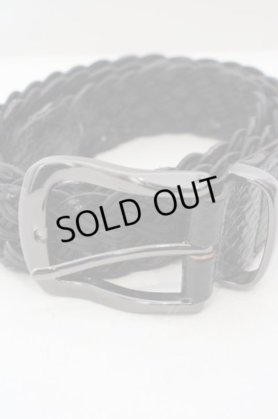 画像2: TORNADO MART / コーティング編み込みベルト F ブラック O-24-04-26-041-TO-za-YM-OS (2)