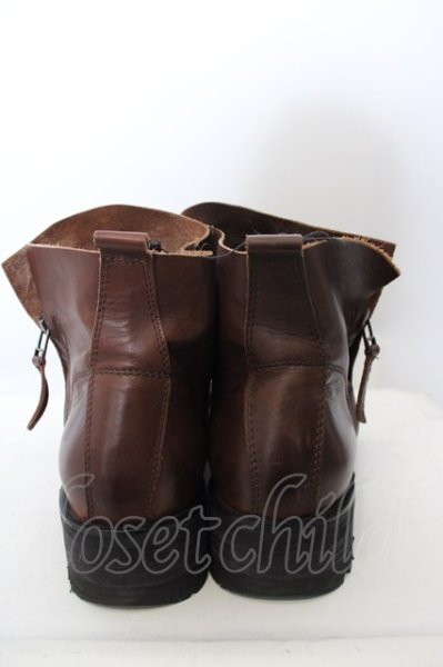 画像3: Black by VANQUISH / レイヤードシュリンクブーツ 2 ブラウン O-24-04-26-042-Bl-sho-YM-ZT-S003 (3)