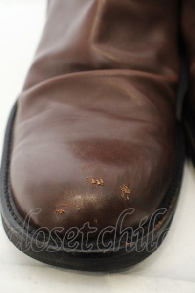 画像4: Black by VANQUISH / レイヤードシュリンクブーツ 2 ブラウン O-24-04-26-042-Bl-sho-YM-ZT-S003 (4)