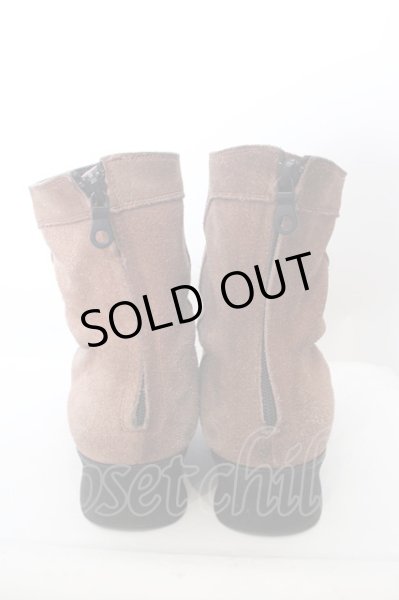 画像3: NO ID. / スウェードドレープブーツ 44 ブラウン O-24-04-26-043-NO-sho-YM-ZT3000 (3)