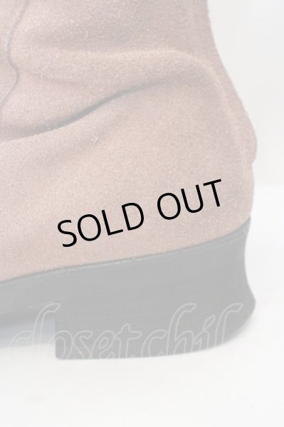 画像5: NO ID. / スウェードドレープブーツ 44 ブラウン O-24-04-26-043-NO-sho-YM-ZT3000 (5)