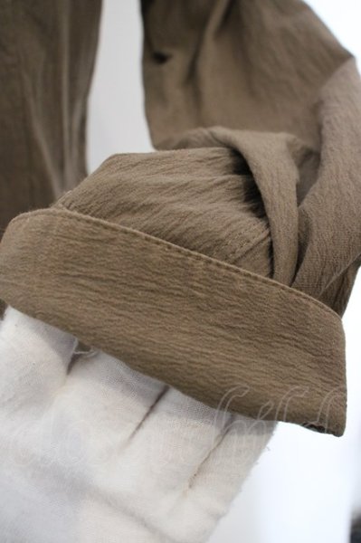 画像2: NO ID. / Cストレッチクレープショートカラーシャツ 2 カーキ O-24-04-26-008-NO-sh-YM-ZT104 (2)